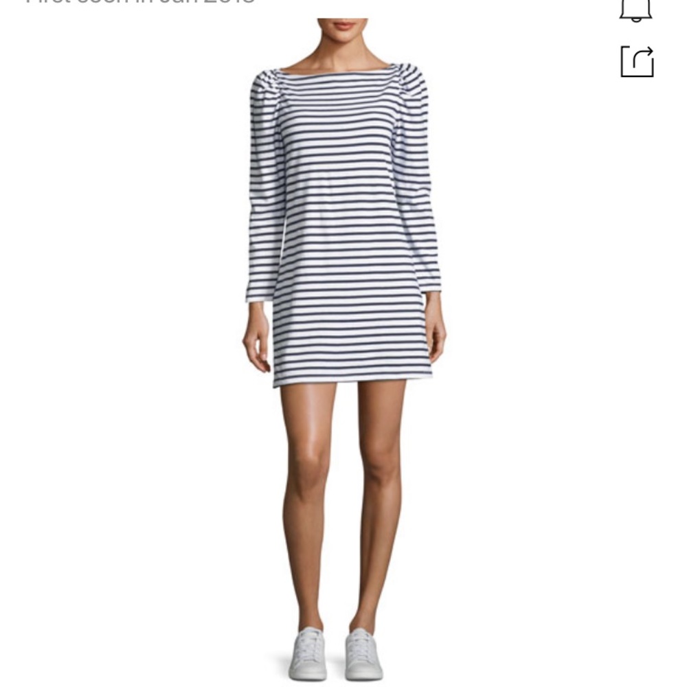 ALC Stevens striped white and navy dress, xs